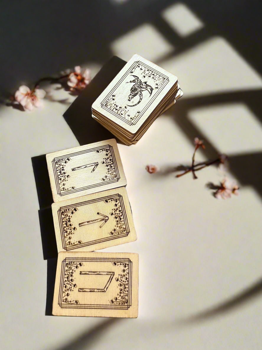 Rune Card Deck “Mushrooms” with Interpretation Guide