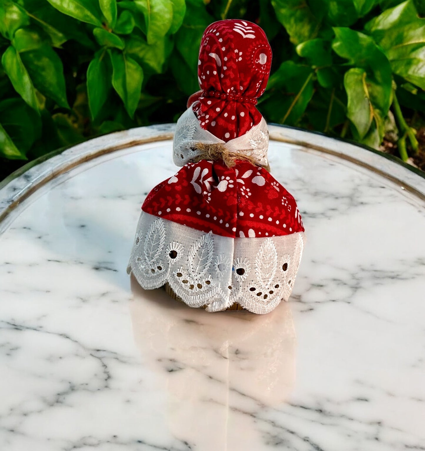 "Enchanted Guardian" Yarn Motanka Doll w/ Enchanted Bottle | Protection Spell & Home Blessing