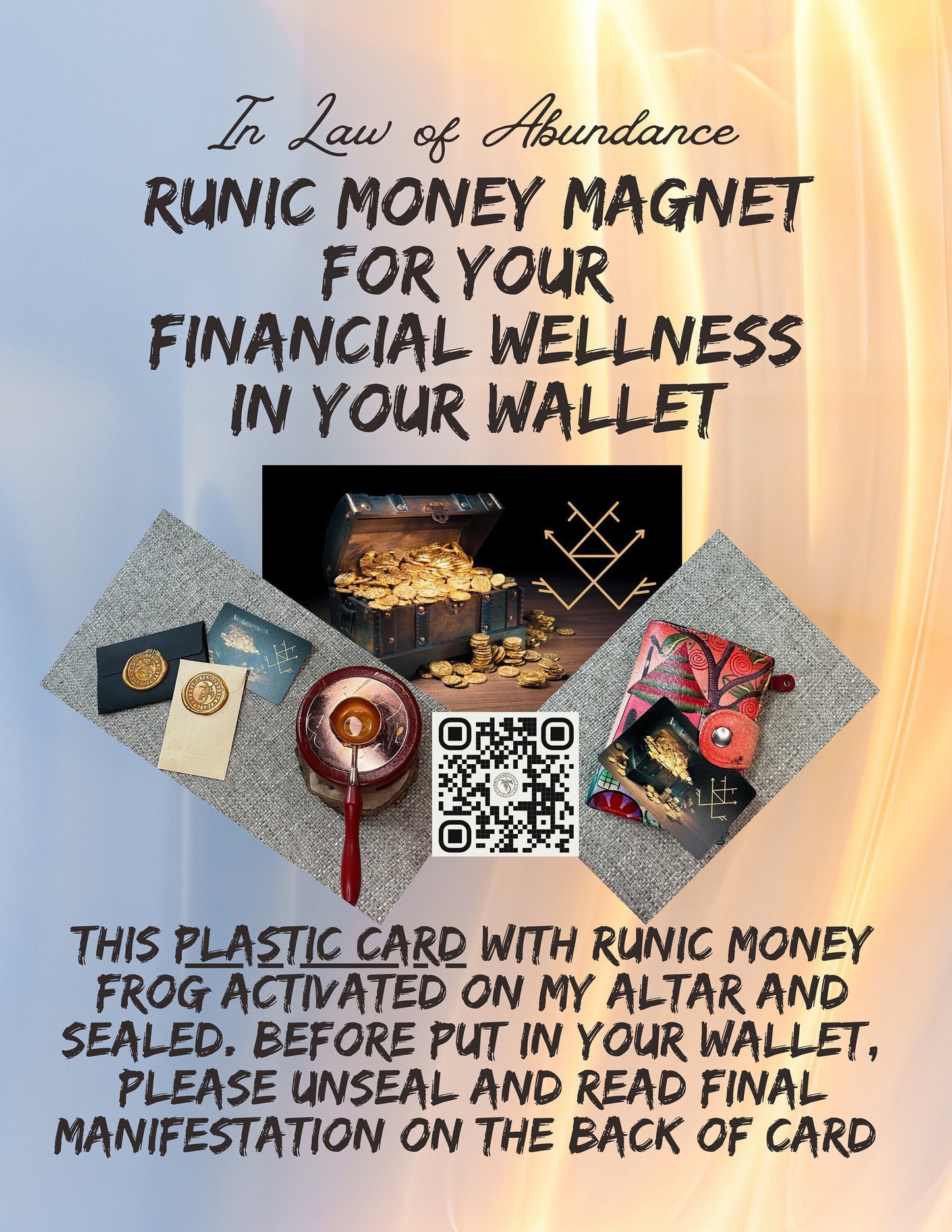 Runic Money Formula Wallet Card for Abundance and Prosperity