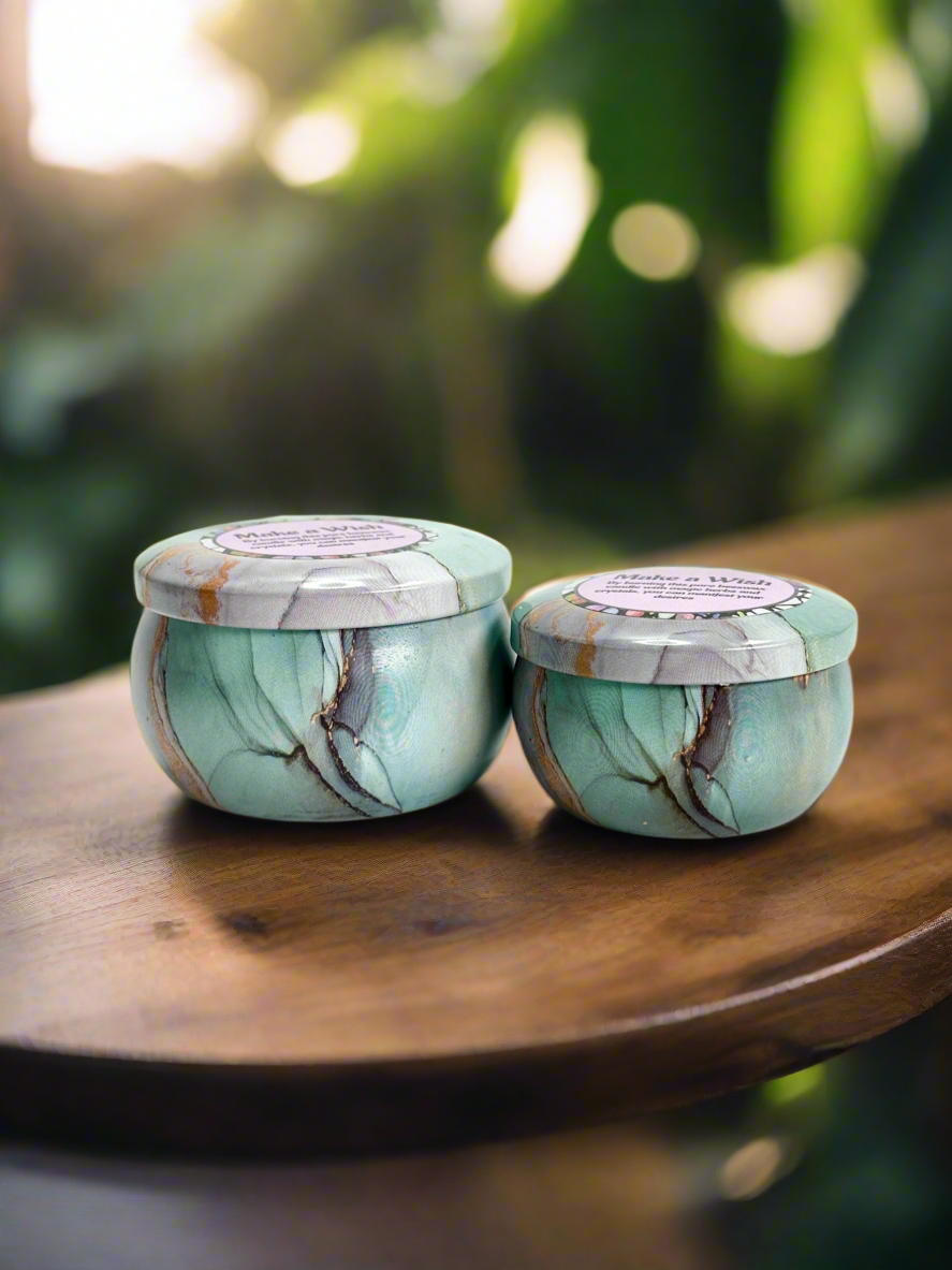 “MANIFEST CANDLES” Beeswax Candle with Herbs & Crystals will help you Manifest your Intentions and Desires