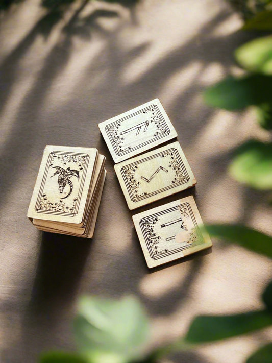 Rune Card Deck “Mushrooms” with Interpretation Guide