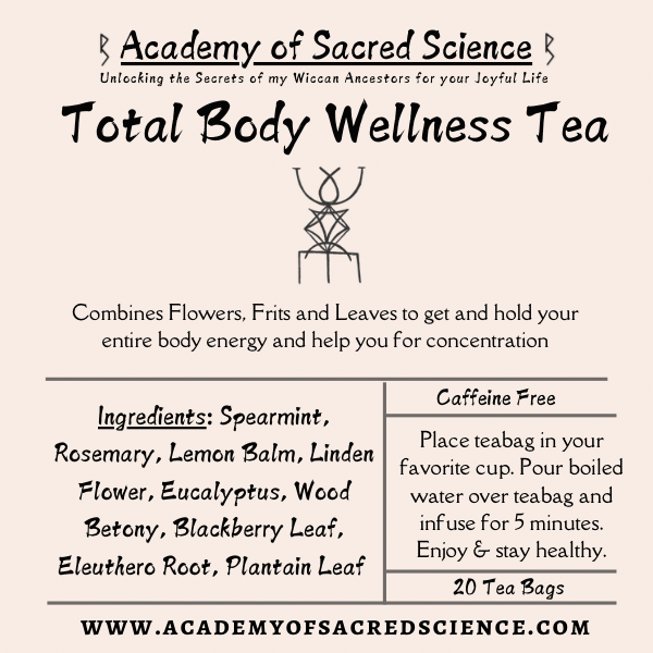 Total Body Wellness Herbal Tea/ Restore Balance, Promote Sustained Energy