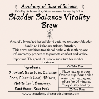 Bladder Balance Vitality Brew/ Promoting Urinary Health & Man’s  Overall Wellness