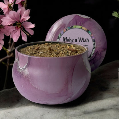 “MANIFEST CANDLES” Beeswax Candle with Herbs & Crystals will help you Manifest your Intentions and Desires
