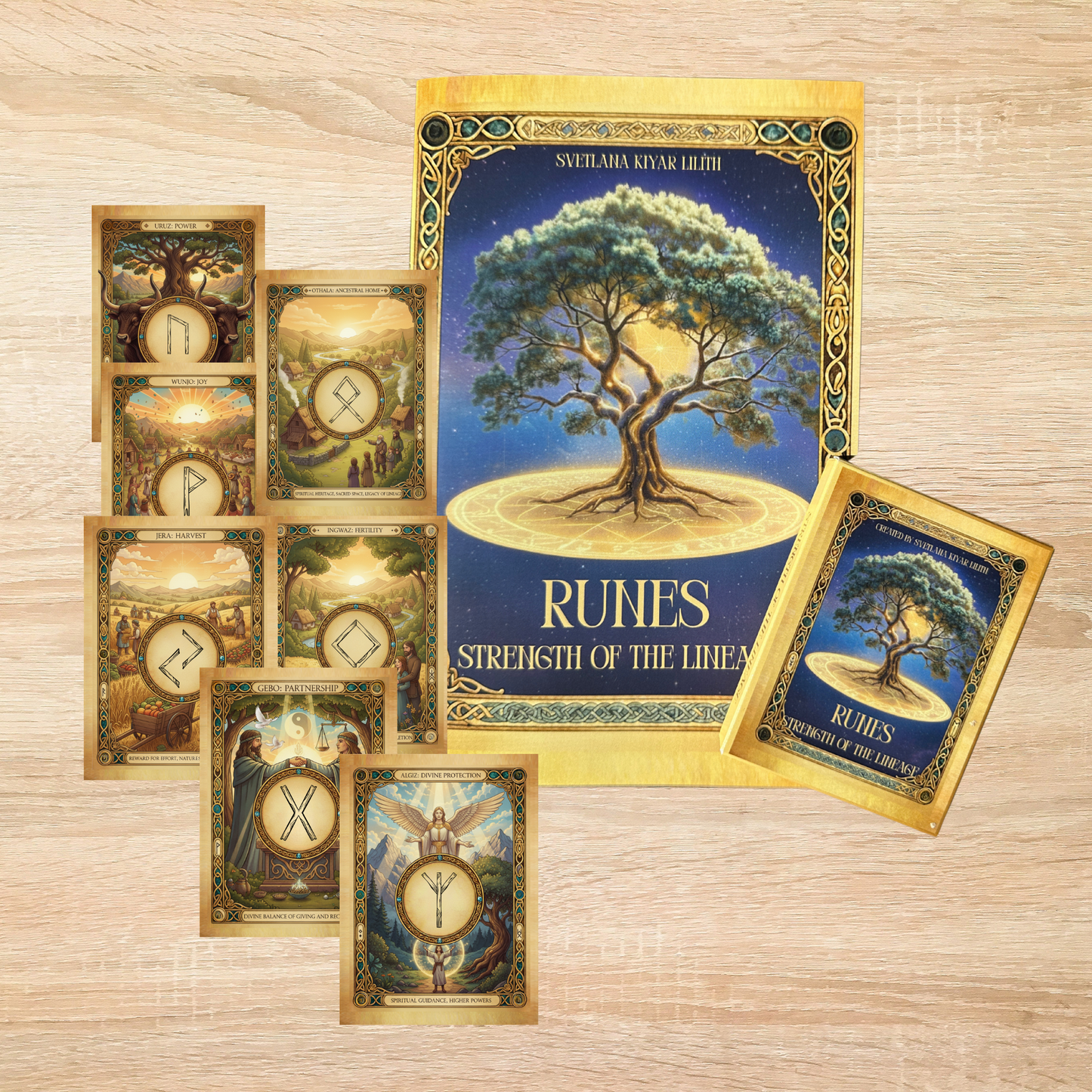 “Strength of the Lineage”Rune Card Deck with Interpretation Booklet