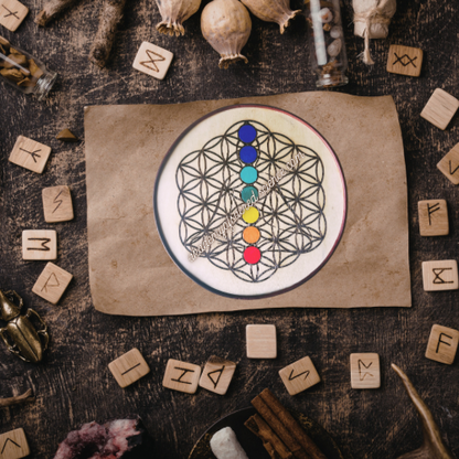 Runic Chakra Diagnostic Board – 14.5” Sacred Geometry Tool