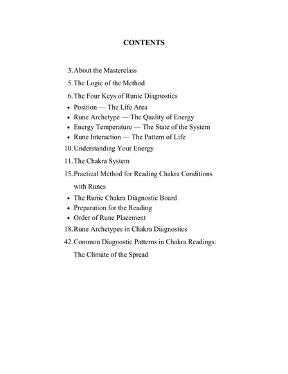 Rune-Based Chakra Diagnostic Method — Self-Study Masterclass