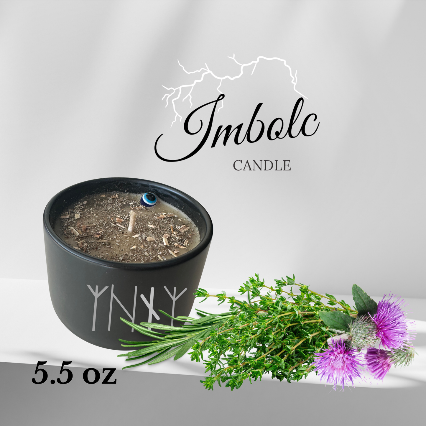 Imbolc Aegis Candle — Amplified by a Runic Formula 5.5 oz. Limited Edition