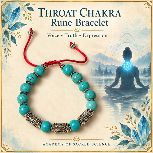 Throat Chakra Rune Bracelet