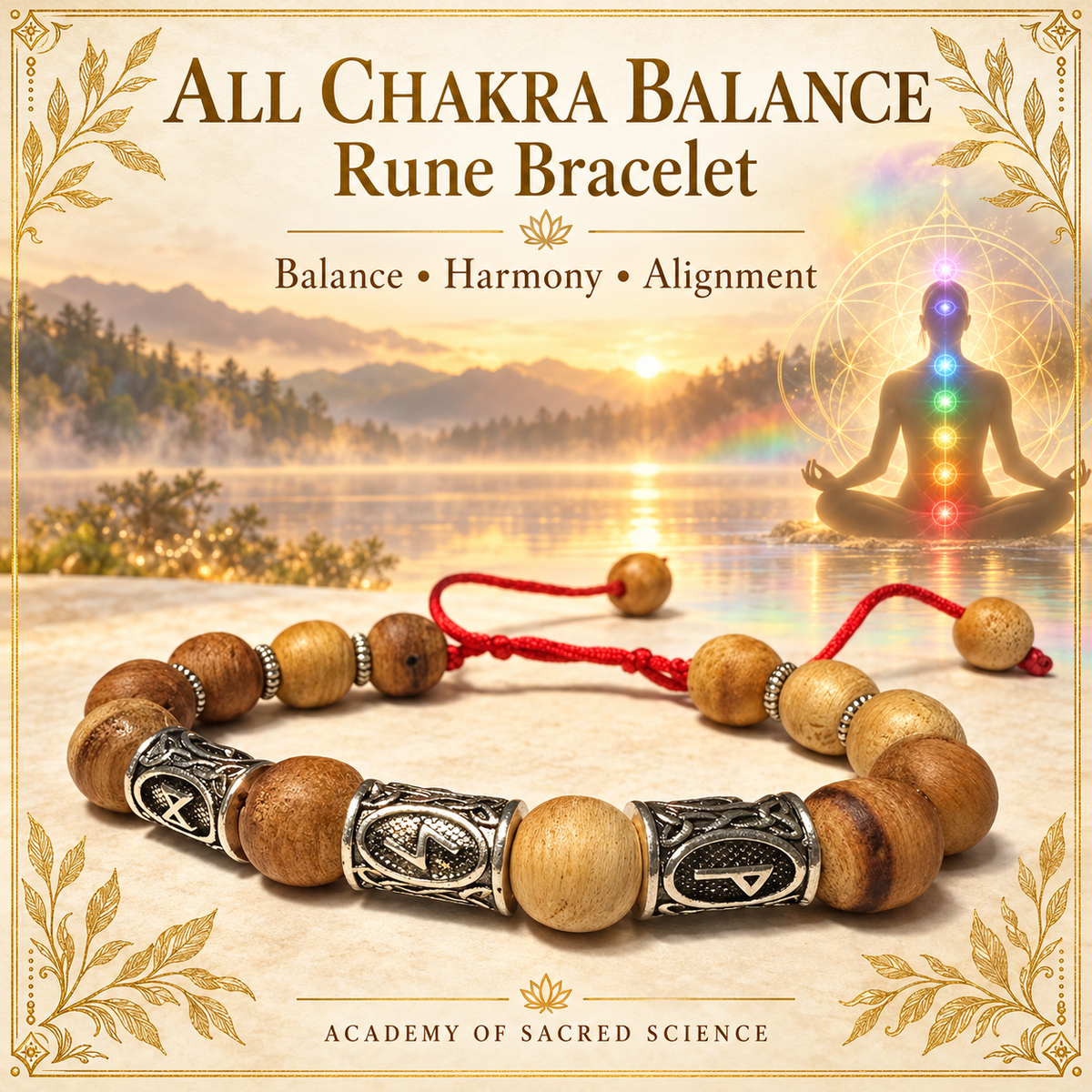 Rune Bracelet for Chakra Balance