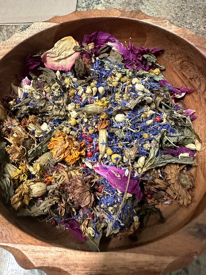 Solstice " Greenmother’s Flame" Beeswax Candle for Litha's Prosperity & Strawberry Moon Energy with Sigil, Herbs & Crystals for Protection, Health, and Abundance