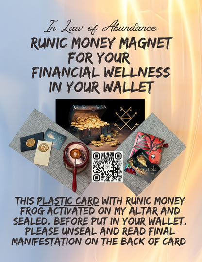 Runic Money Formula Wallet Card for Abundance and Prosperity