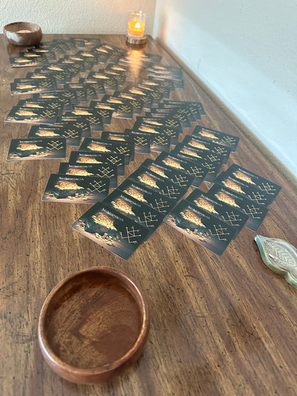 Runic Money Formula Wallet Card for Abundance and Prosperity